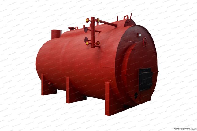 Паровой угольный котел 1200 кг в час с температурой 130 С